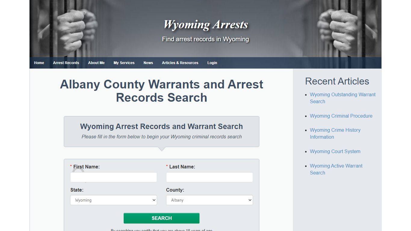 Albany County Warrants and Arrest Records Search - Wyoming ...