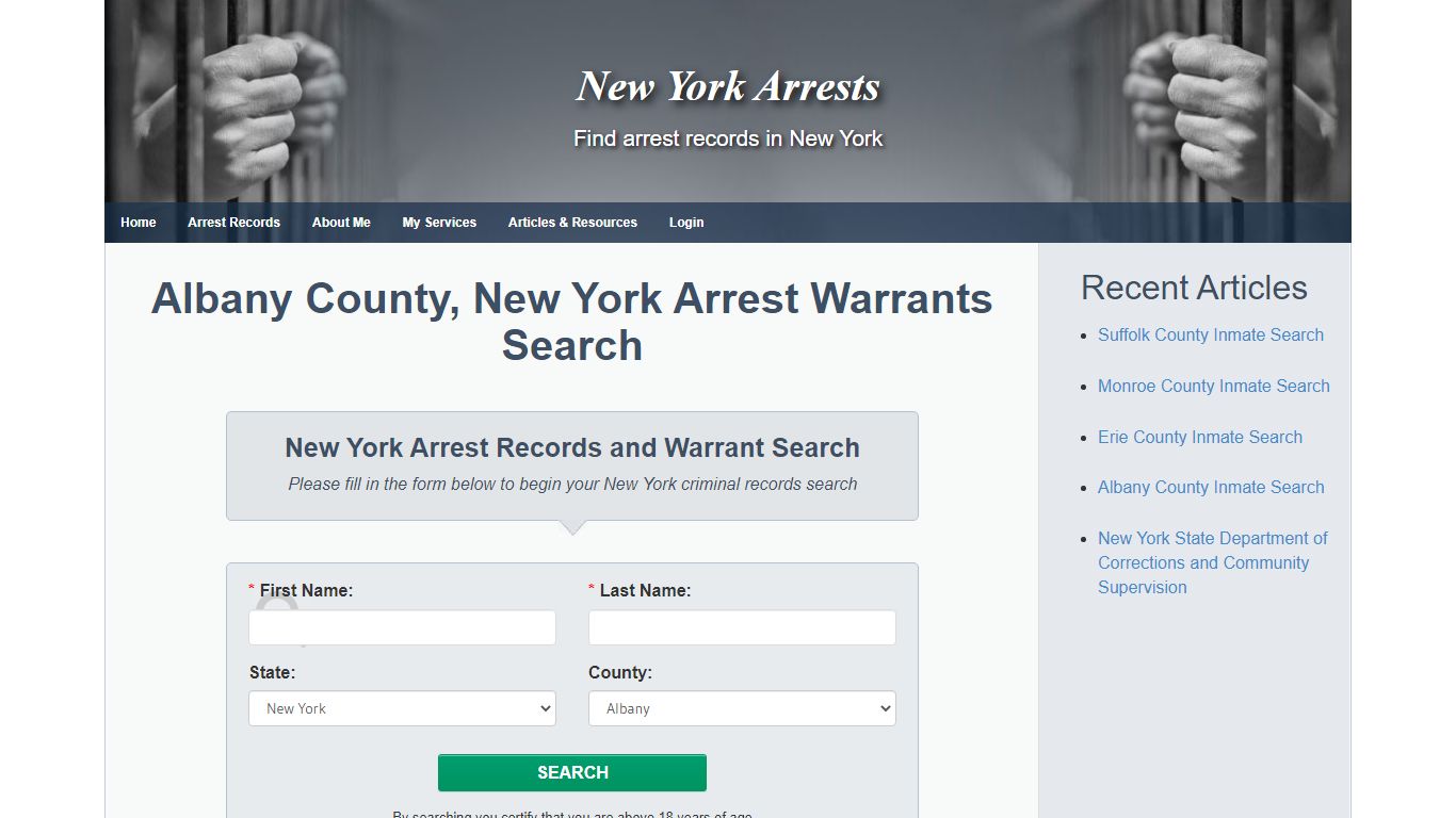 Albany County, New York Arrest Warrants Search - New York ...